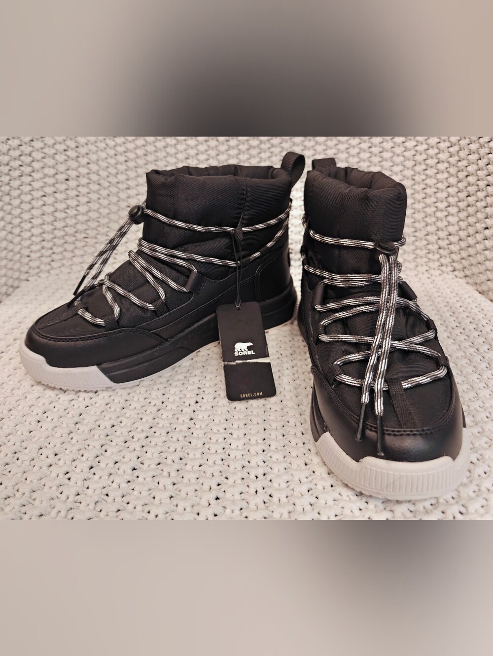 Sorel Women's Whitney III Black Insulated Waterproof Ankle Boots - NWT - Sz 6